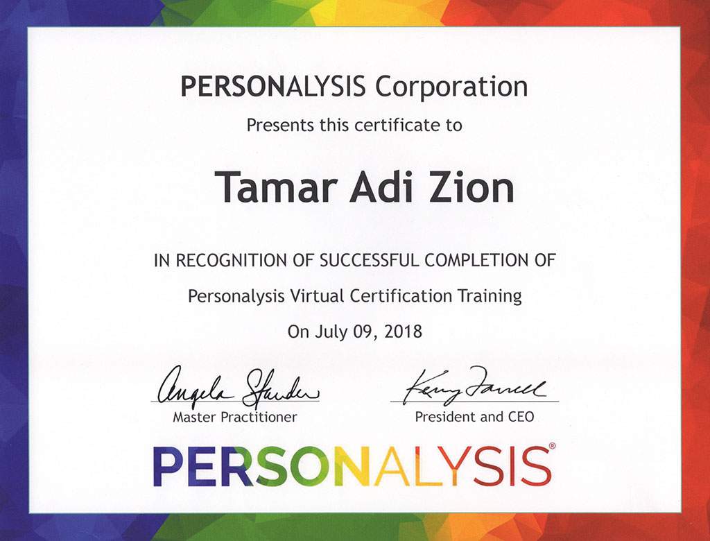 Personalysis Certified Trainer